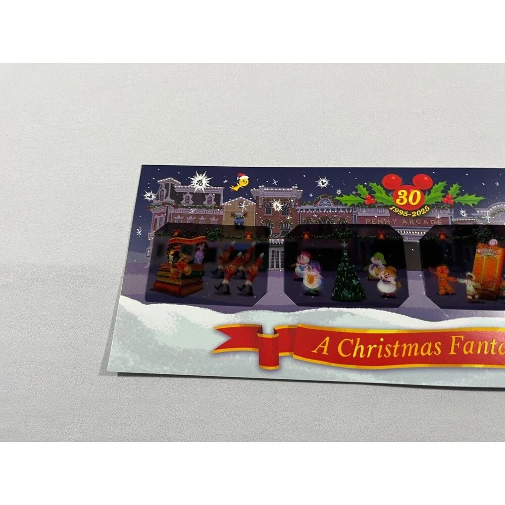 Disneyland 30 Years Christmas Fantasy Parade Magic Key Lenticular Complete Set